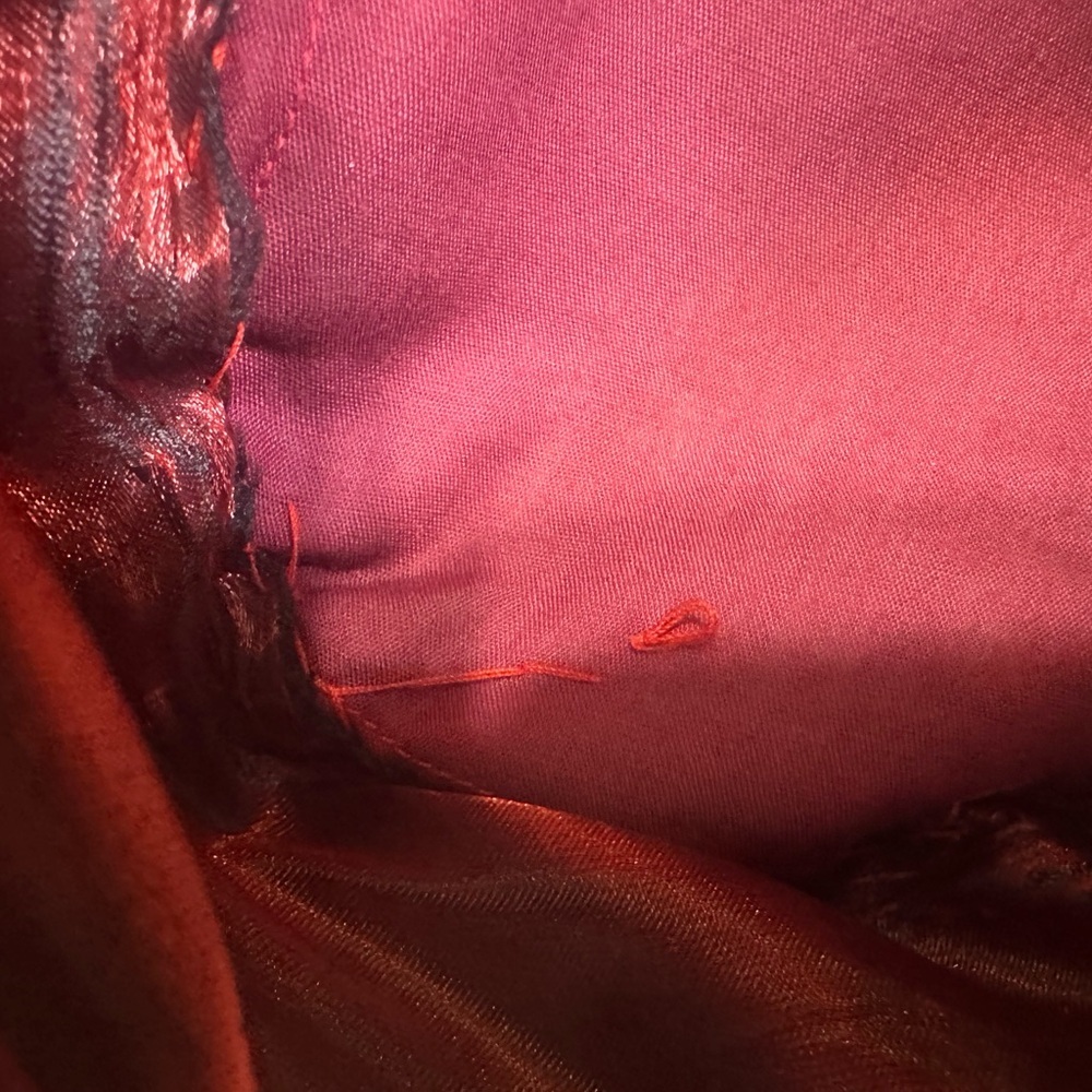Vintage Burgundy Satin Turban Hat Rose Detail Statement Church Derby - Picture 7 of 13